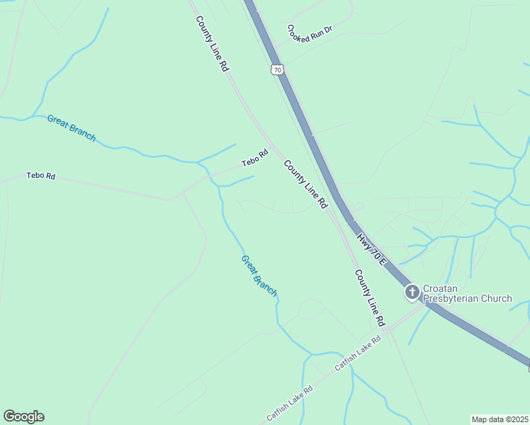 map of restaurants, bars, coffee shops, grocery stores, and more near 303 Croatan Woods Drive in New Bern