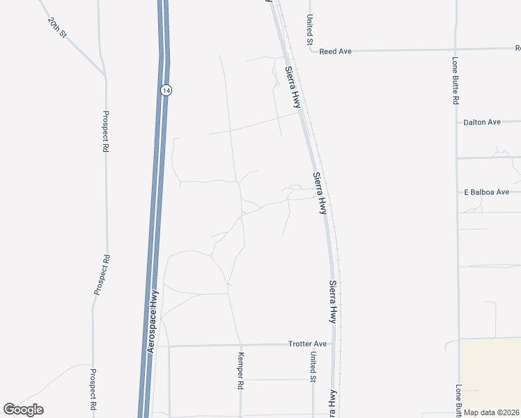 map of restaurants, bars, coffee shops, grocery stores, and more near 10545 Sierra Highway in Mojave