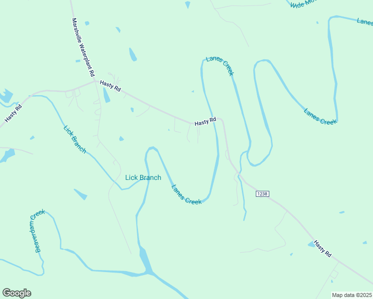 map of restaurants, bars, coffee shops, grocery stores, and more near 3124 Hasty Road in Marshville
