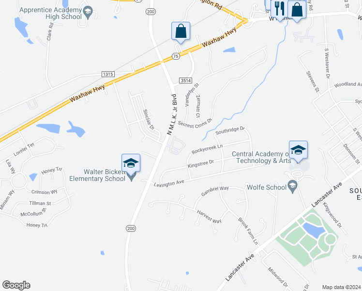 map of restaurants, bars, coffee shops, grocery stores, and more near 917 T J Drive in Monroe
