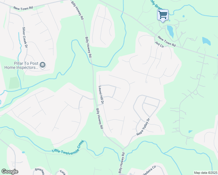 map of restaurants, bars, coffee shops, grocery stores, and more near 5205 Brynmar Drive in Waxhaw