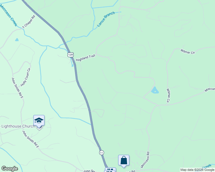 map of restaurants, bars, coffee shops, grocery stores, and more near 457 Lance Crossing Road in Blairsville