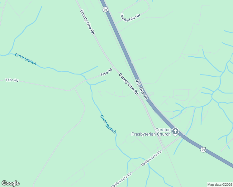 map of restaurants, bars, coffee shops, grocery stores, and more near 103 Birch Court in New Bern