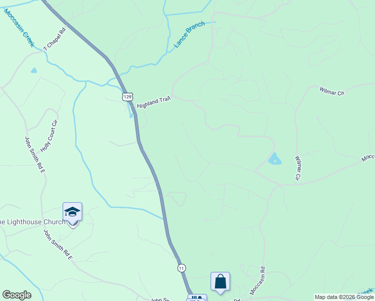 map of restaurants, bars, coffee shops, grocery stores, and more near 457 Lance Crossing Road in Blairsville