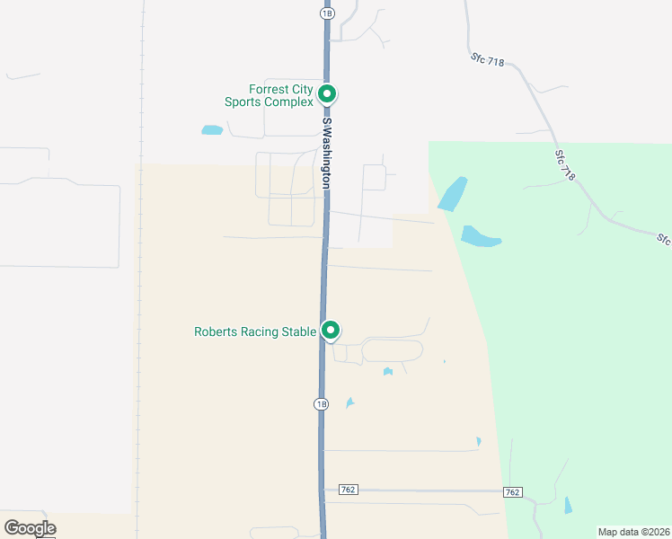 map of restaurants, bars, coffee shops, grocery stores, and more near 2455 Arkansas 1B in Forrest City