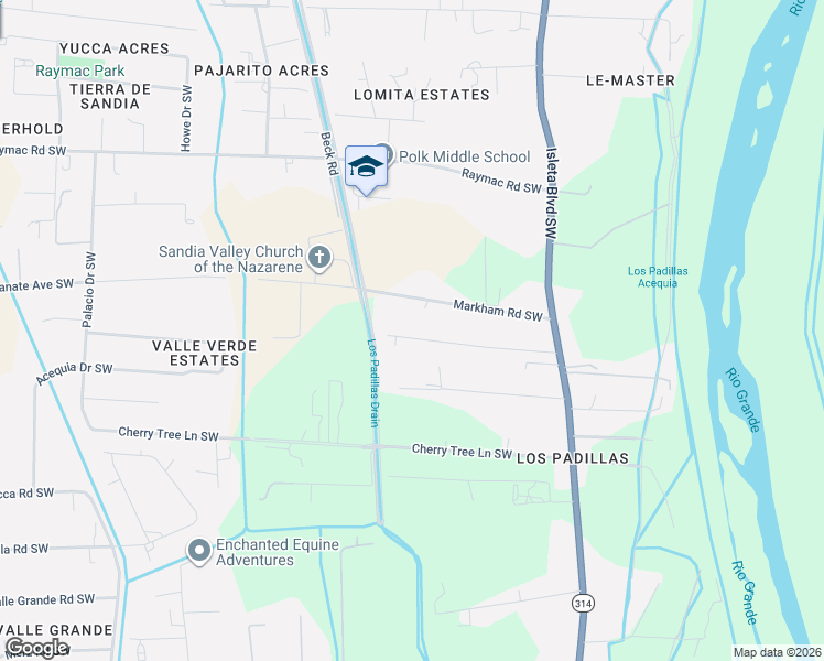 map of restaurants, bars, coffee shops, grocery stores, and more near 2013 Coe Road Southwest in Albuquerque