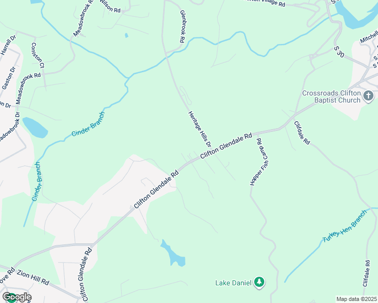 map of restaurants, bars, coffee shops, grocery stores, and more near 4500 Clifton Glendale Road in Spartanburg