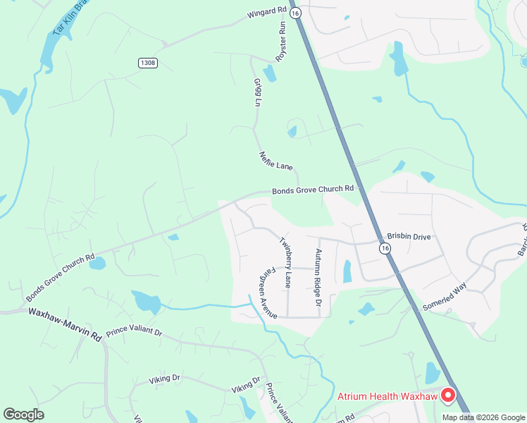 map of restaurants, bars, coffee shops, grocery stores, and more near 8304 Eucalyptus Avenue in Waxhaw