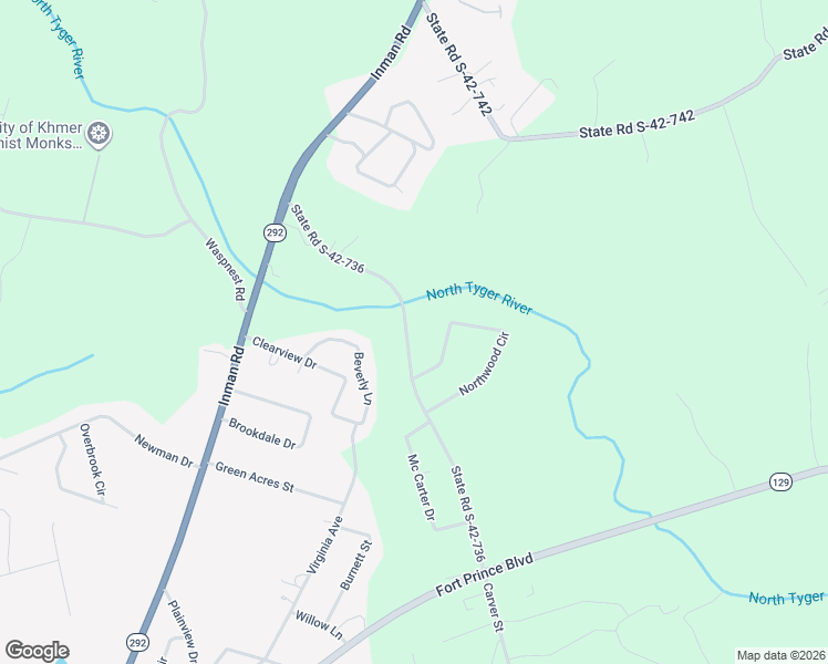 map of restaurants, bars, coffee shops, grocery stores, and more near 347 Bobo Road in Wellford