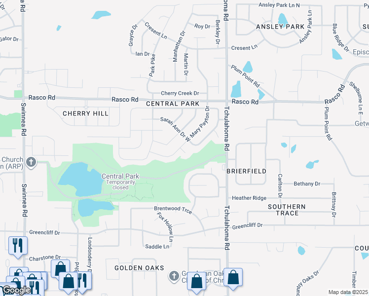 map of restaurants, bars, coffee shops, grocery stores, and more near 1790 Mary Payton Cove in Southaven