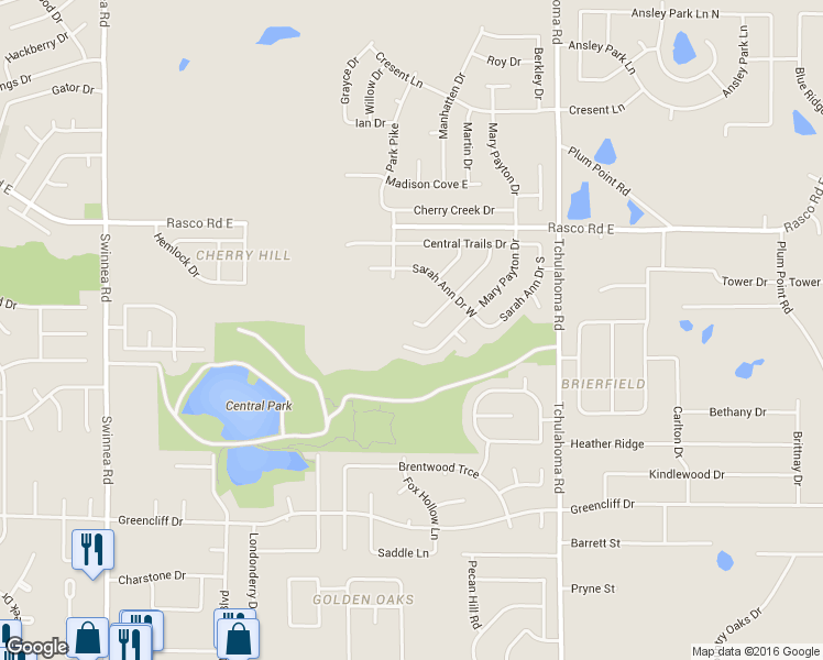 map of restaurants, bars, coffee shops, grocery stores, and more near 1675 Jane Ayre Drive in Southaven