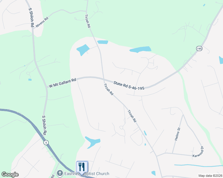 map of restaurants, bars, coffee shops, grocery stores, and more near 810 Tirzah Road in York