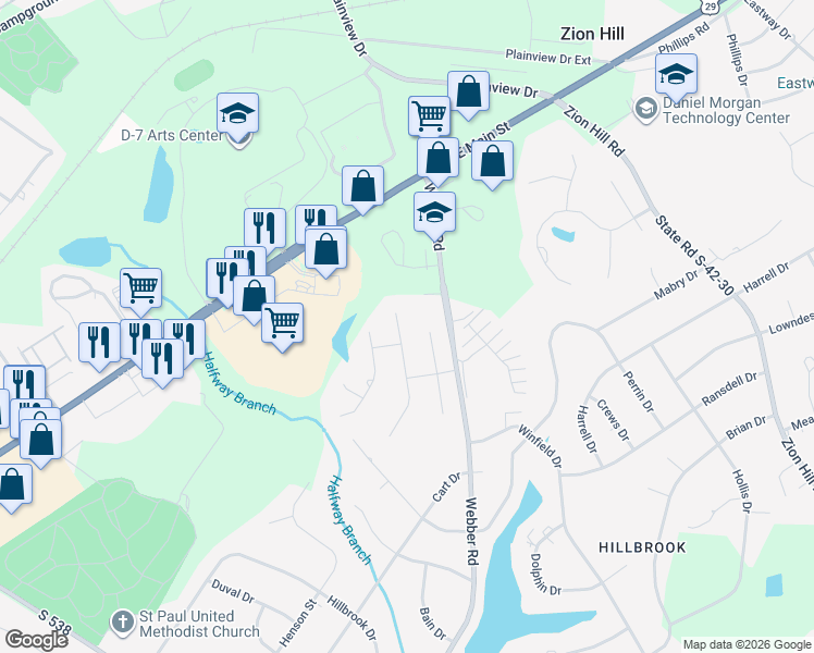 map of restaurants, bars, coffee shops, grocery stores, and more near 110 North Carleila Lake Way in Spartanburg