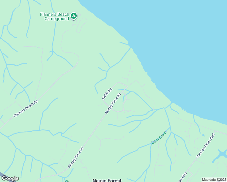 map of restaurants, bars, coffee shops, grocery stores, and more near 812 Fields Road in New Bern