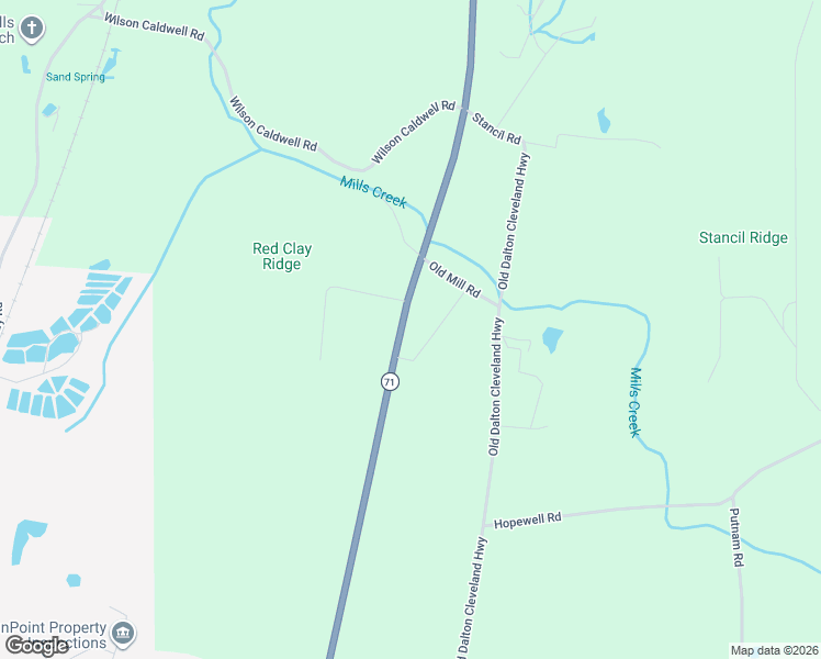 map of restaurants, bars, coffee shops, grocery stores, and more near 5401 Cleveland Highway in Cohutta