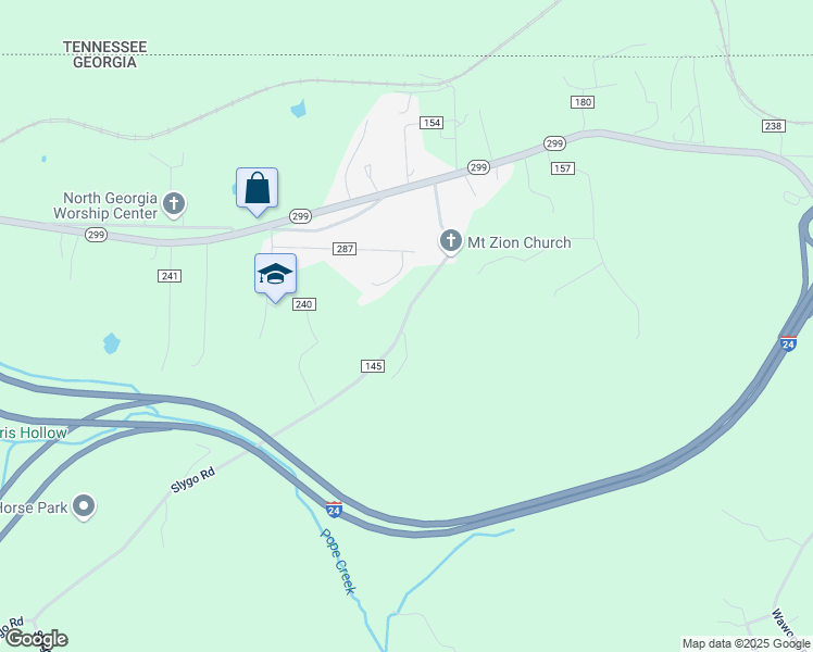 map of restaurants, bars, coffee shops, grocery stores, and more near 5955 Slygo Road in Trenton