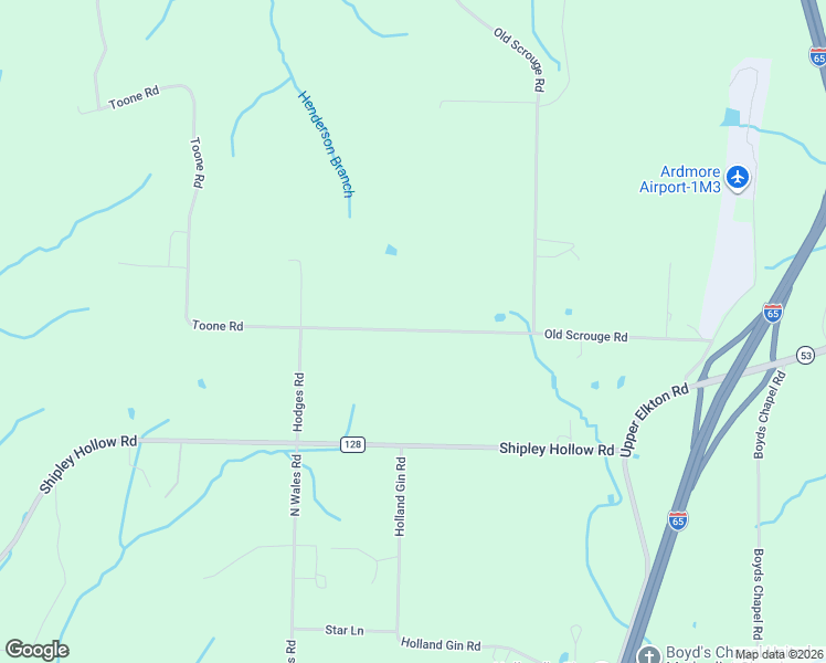 map of restaurants, bars, coffee shops, grocery stores, and more near 23709 Toone Road in Elkmont