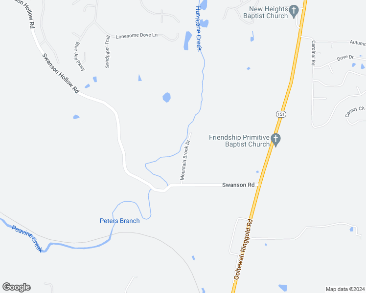 map of restaurants, bars, coffee shops, grocery stores, and more near 191 Mountain Brook Drive in Ringgold