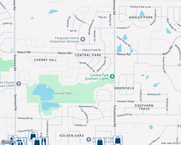 map of restaurants, bars, coffee shops, grocery stores, and more near 7808 Jane Ayre Drive in Southaven