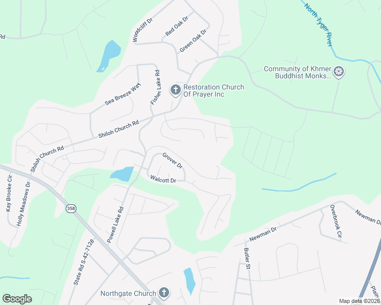map of restaurants, bars, coffee shops, grocery stores, and more near 101 James Road in Lyman