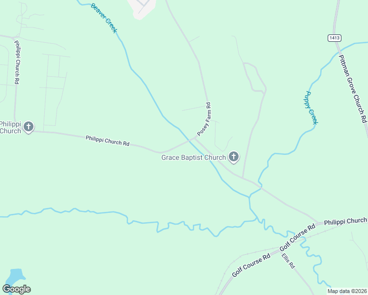 map of restaurants, bars, coffee shops, grocery stores, and more near 3610 Philippi Church Road in Raeford