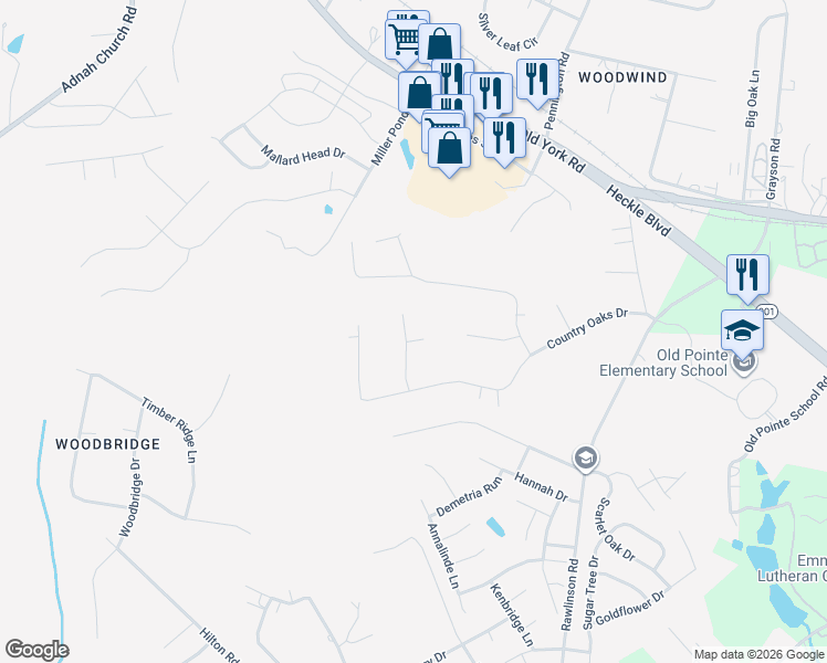 map of restaurants, bars, coffee shops, grocery stores, and more near 4854 Hickory Nut Court in Rock Hill