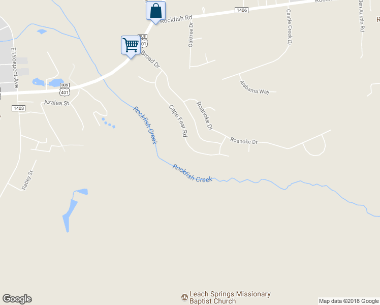 map of restaurants, bars, coffee shops, grocery stores, and more near 546 Cape Fear Road in Raeford