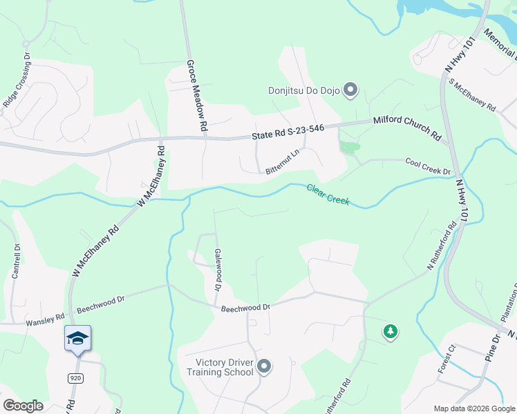 map of restaurants, bars, coffee shops, grocery stores, and more near 716 Timberwood Ridge in Greer