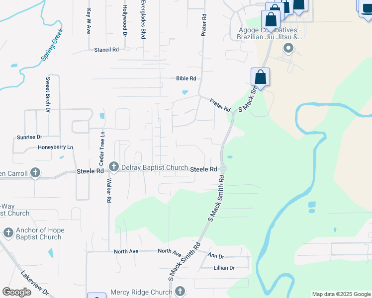 map of restaurants, bars, coffee shops, grocery stores, and more near 183 Briarstone Drive in Rossville