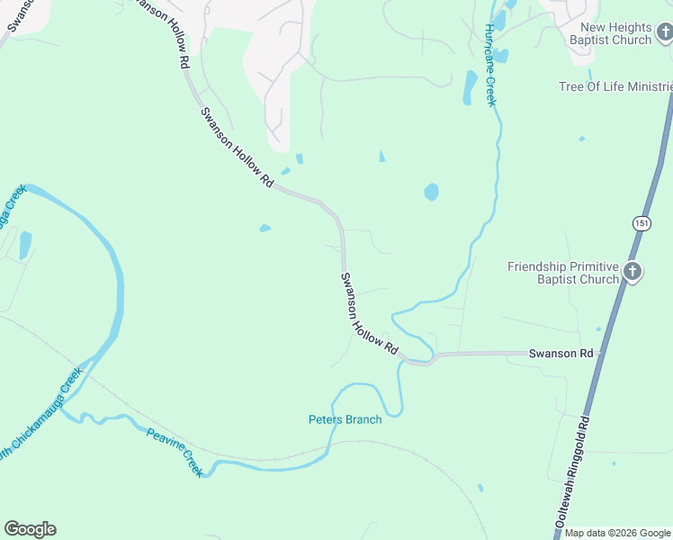 map of restaurants, bars, coffee shops, grocery stores, and more near 943 Swanson Road in Ringgold