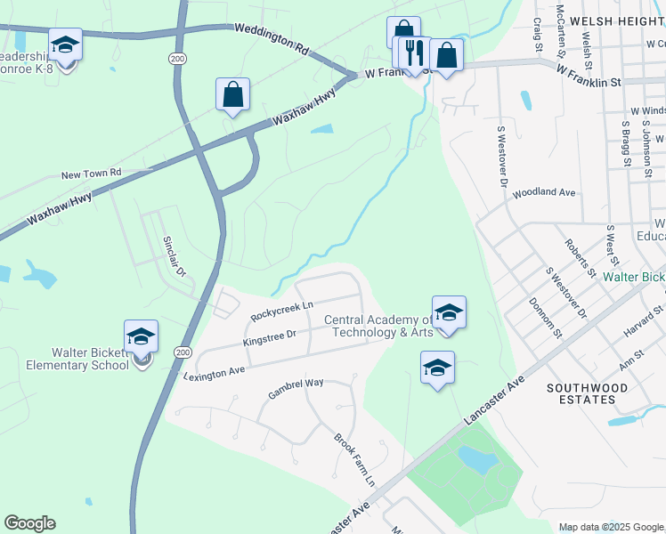 map of restaurants, bars, coffee shops, grocery stores, and more near 811 Southridge Dr in Monroe