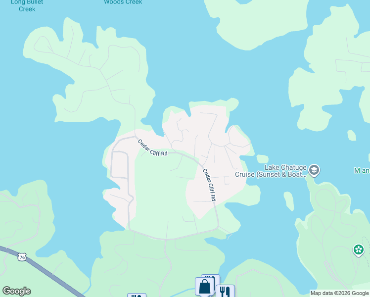map of restaurants, bars, coffee shops, grocery stores, and more near 1978 Russell Manor Road in Hiawassee