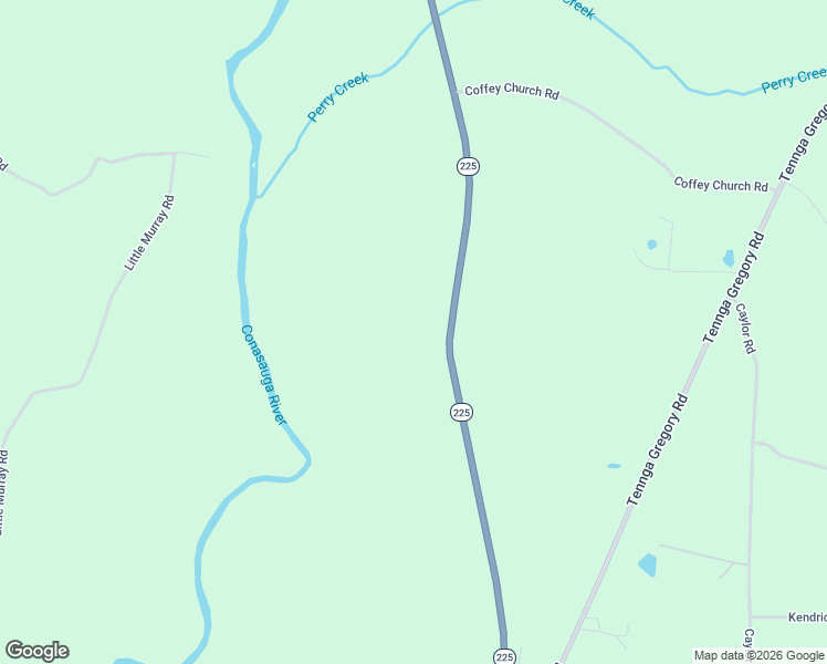 map of restaurants, bars, coffee shops, grocery stores, and more near 15406 Georgia 225 in Crandall