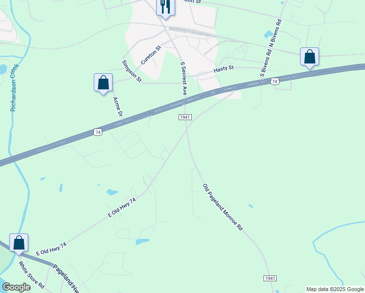 map of restaurants, bars, coffee shops, grocery stores, and more near in Monroe