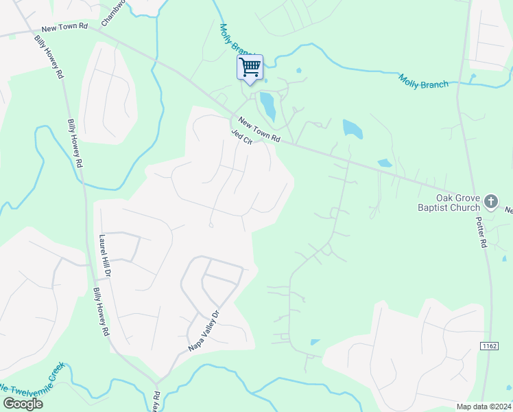 map of restaurants, bars, coffee shops, grocery stores, and more near 4511 Sandtyn Drive in Waxhaw