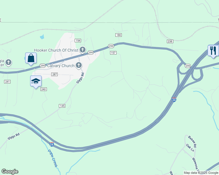 map of restaurants, bars, coffee shops, grocery stores, and more near 131 Green Road in Wildwood