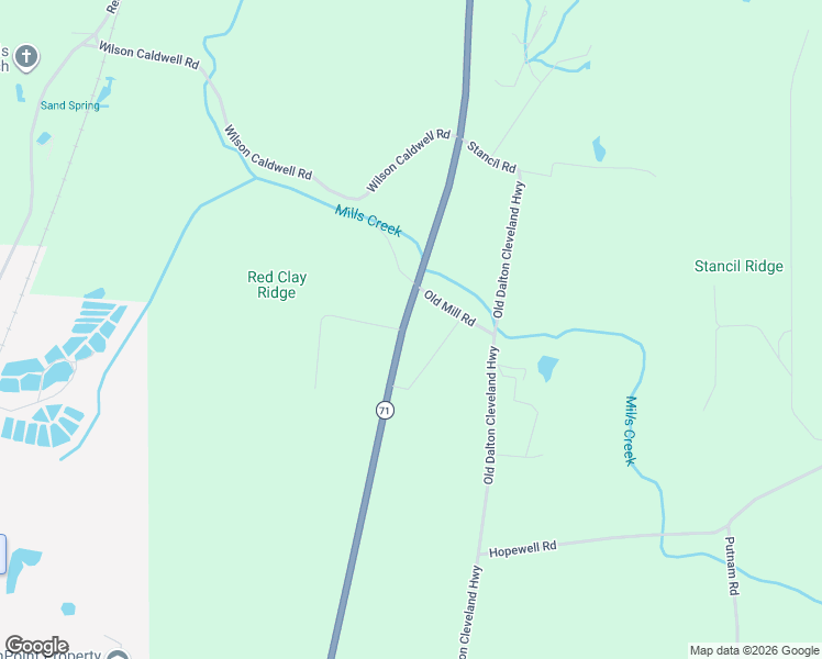 map of restaurants, bars, coffee shops, grocery stores, and more near 5418 Cleveland Highway in Cohutta