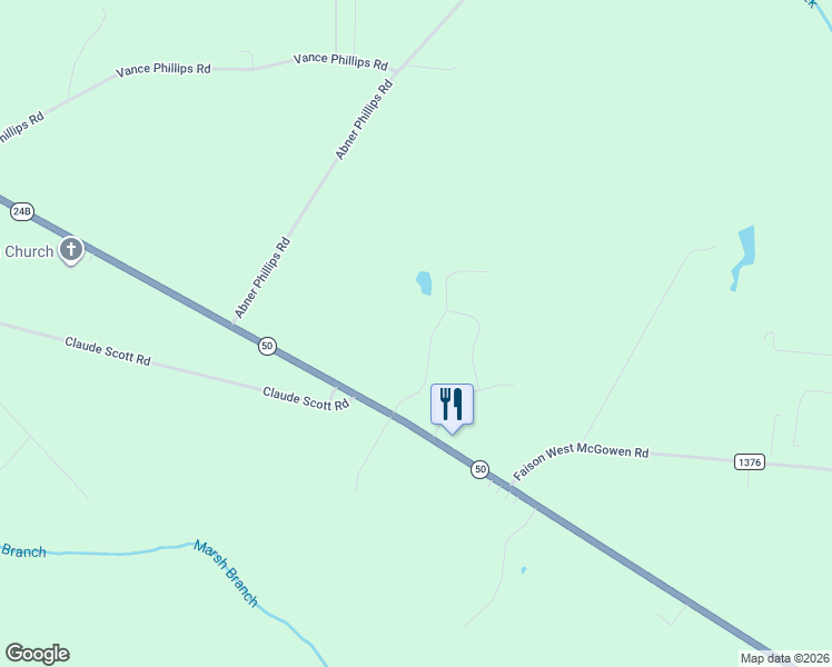 map of restaurants, bars, coffee shops, grocery stores, and more near 179 Buck Branch Drive in Warsaw