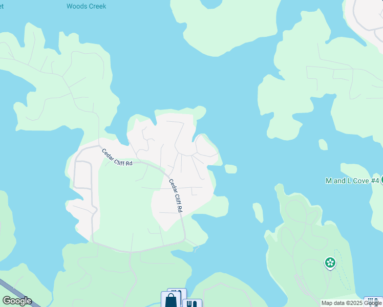 map of restaurants, bars, coffee shops, grocery stores, and more near 1471 Heathers Cove Circle in Hiawassee