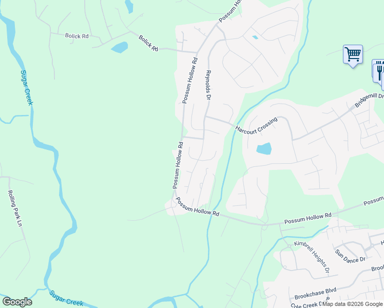 map of restaurants, bars, coffee shops, grocery stores, and more near 17240 West Marbella Lane in Indian Land
