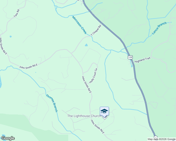 map of restaurants, bars, coffee shops, grocery stores, and more near Holly Cove Circle in Blairsville