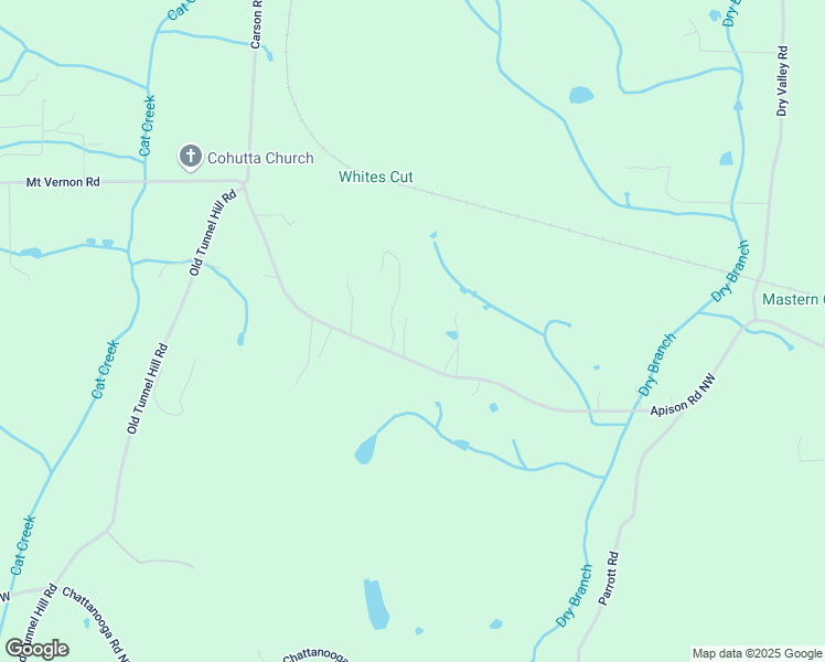 map of restaurants, bars, coffee shops, grocery stores, and more near 5700 Apison Road in Cohutta
