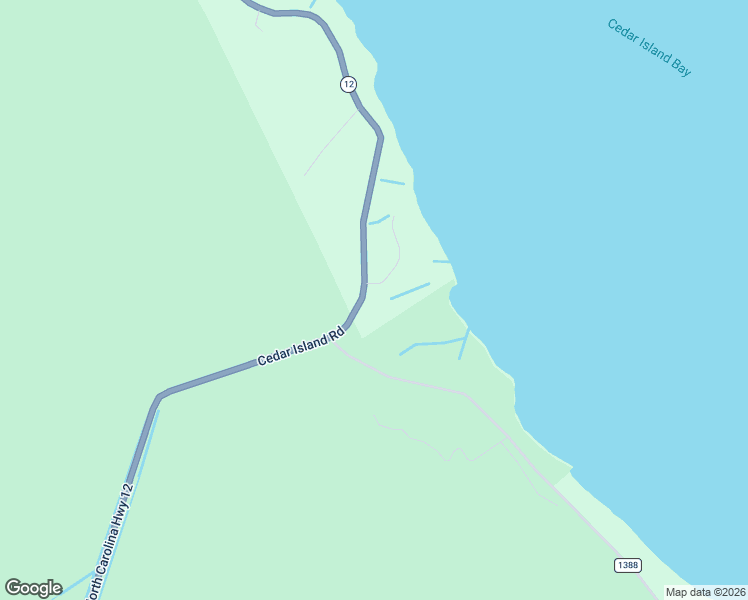 map of restaurants, bars, coffee shops, grocery stores, and more near 2222 Cedar Island Road in Cedar Island