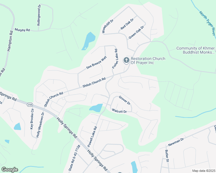 map of restaurants, bars, coffee shops, grocery stores, and more near 336 Powell Lake Road in Lyman