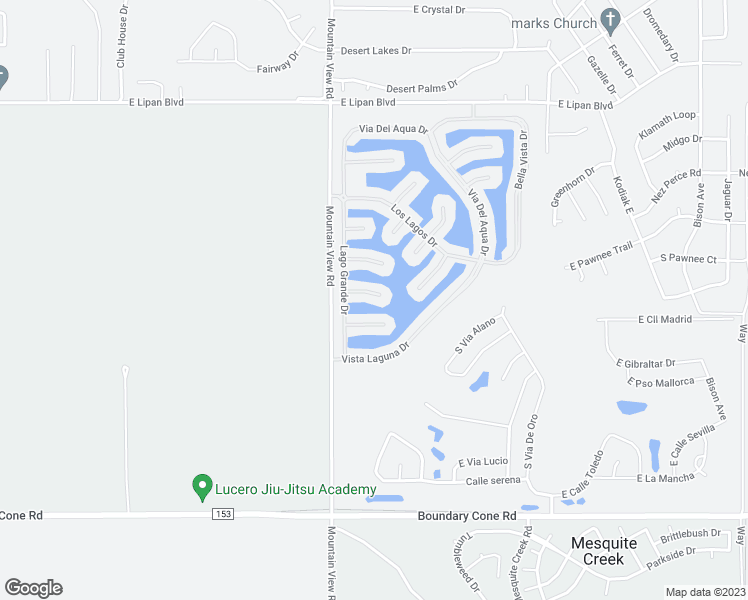 map of restaurants, bars, coffee shops, grocery stores, and more near 2048 Lago Grande Place in Fort Mohave