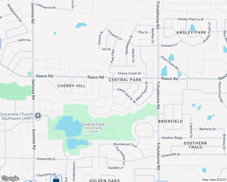 map of restaurants, bars, coffee shops, grocery stores, and more near 1623 Sarah Ann Drive West in Southaven