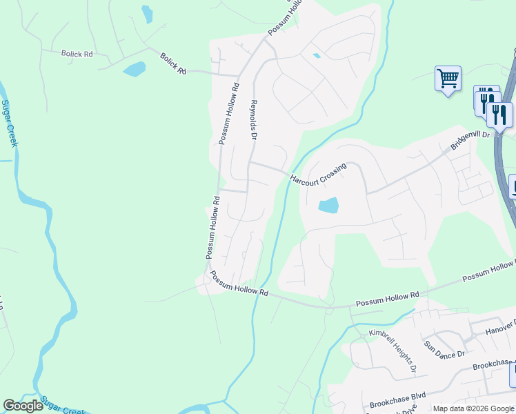 map of restaurants, bars, coffee shops, grocery stores, and more near 18459 East Marbella Lane in Indian Land