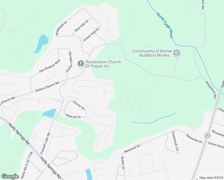 map of restaurants, bars, coffee shops, grocery stores, and more near 517 Naples Court in Lyman