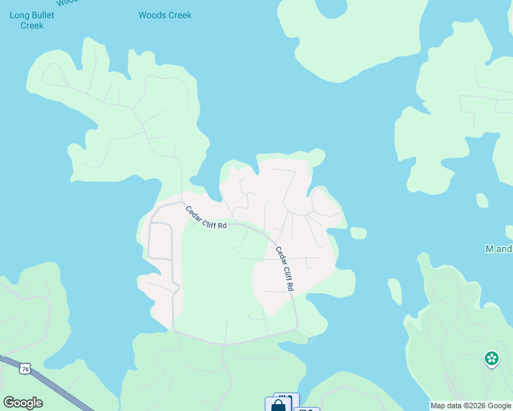 map of restaurants, bars, coffee shops, grocery stores, and more near 1978 Russell Manor Road in Hiawassee