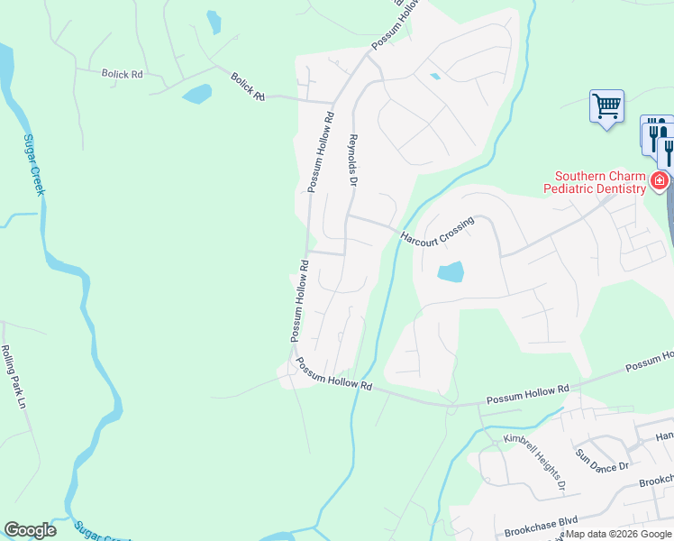 map of restaurants, bars, coffee shops, grocery stores, and more near 17240 West Marbella Lane in Indian Land